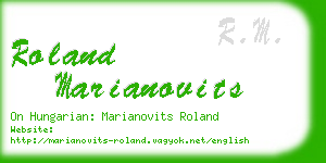 roland marianovits business card